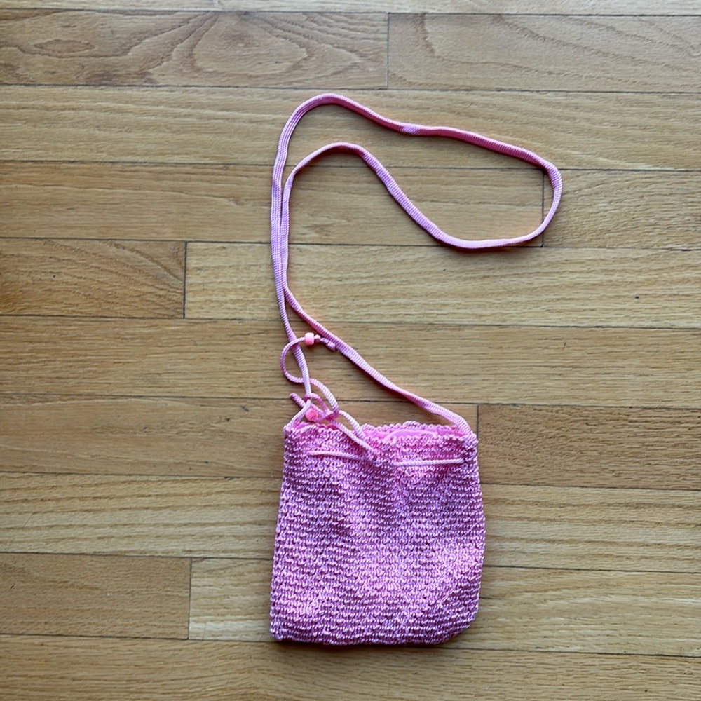 Pink kids knit satchel